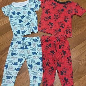 Set of 2 short sleeve Pajama Sets Toddler 2T